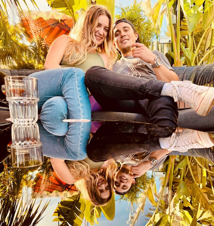 Akylah and Chad engagement photo - Palm Springs wedding May 2027